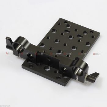 Tripod Mounting Cheese Plate Base fr 19mm Rod Support Rail Follow Focus Rig 5D2 