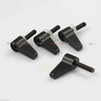 4pcs M4 Screw Knob fr Rod Clamp Railblock Block Support Rail System DSLR Rig V2