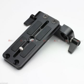 Quick Release Plate Mount fr Arca Swiss Head Follow Focus DSLR Camera Rig 15mm Rod Support Cage Armor