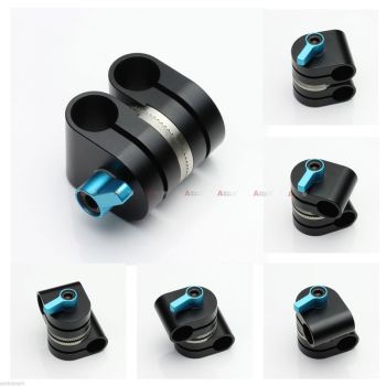 360鎺?Adjustable Angle Rod Clamp Block fr 15mm Rod Support Rail System DSLR Rig