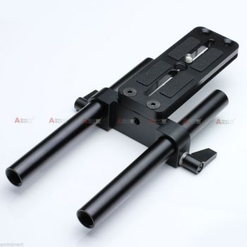 Quick Release Plate Mount fr Arca Swiss Head Follow Focus DSLR Rig 15mm Rod GH4