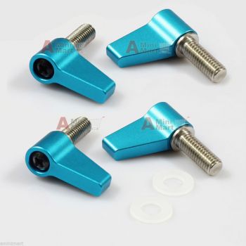 4pcs M6 Rotating Thumb Screw Knob fr 15mm Rod Clamp Rail Block DSLR Rig Support