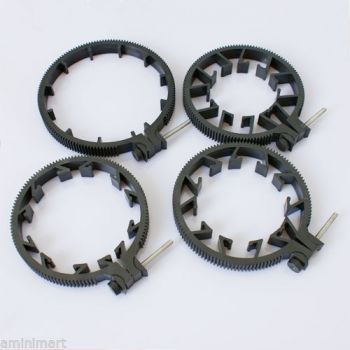 Set of 4 Pro Mod 0.8 follow focus lens gear ring 55-95mm fr DSLR Rig Rail System