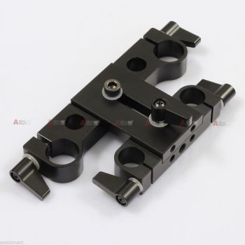 Adjustable 15mm 19mm Rod Clamp Adapter fr Studio Support Rail System DSLR Rig