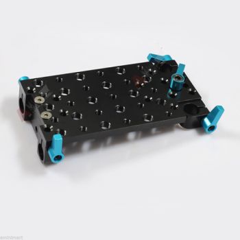 Tripod Mount Cheese Base Plate Rod Clamp Kit fr 15mm Rod Support DSLR Rig Rail