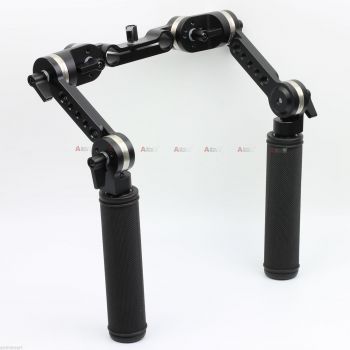 ARRI Type Rosette Arm Handle Grip Kit fr 15mm Rod Support DSLR Rig Follow Focus