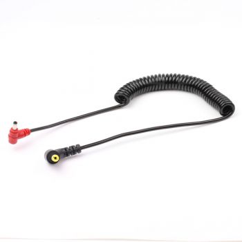 DC Power Supply Plug Connector Coiled Cable fr Lanparte DSLR Rig BMCC Station
