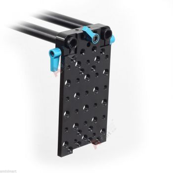 Vertical Mount Cheese Plate Base Rod Clamp fr 15mm Rod Support DSLR Rig Rail LCP