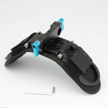 Folding Shoulder Pad Rod Clamp Kit fr DSLR Rig 15mm Rod Support Follow Focus Rig