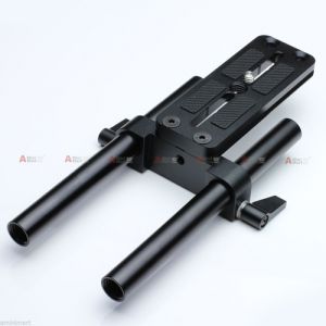 Quick Release Plate Mount fr Arca Swiss Head Follow Focus DSLR Rig 15mm Rod GH4